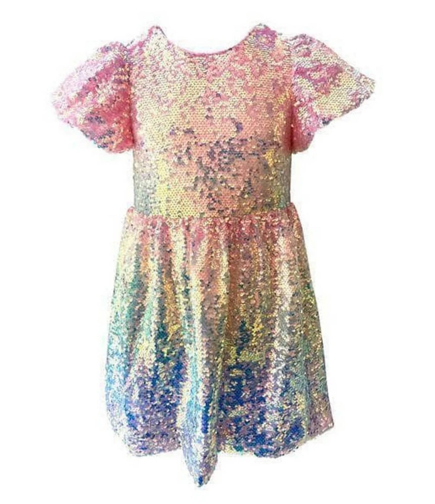 Lola + The Boys Little/Big Girls Sequin Ombre Dress