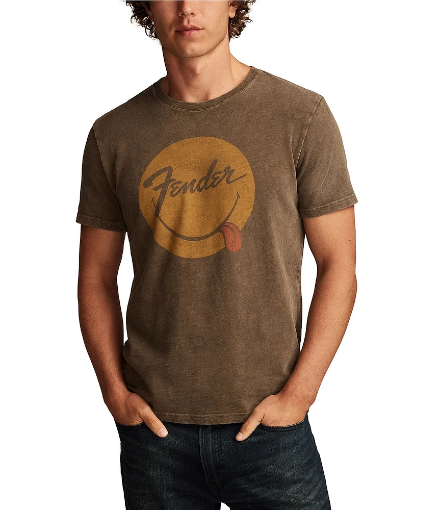 Lucky Brand Fender Smile Short Sleeve Graphic T-Shirt