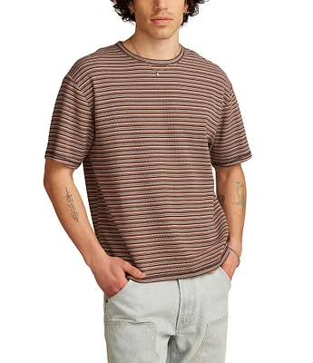 Lucky Brand Striped Short Sleeve Waffle Knit T-Shirt