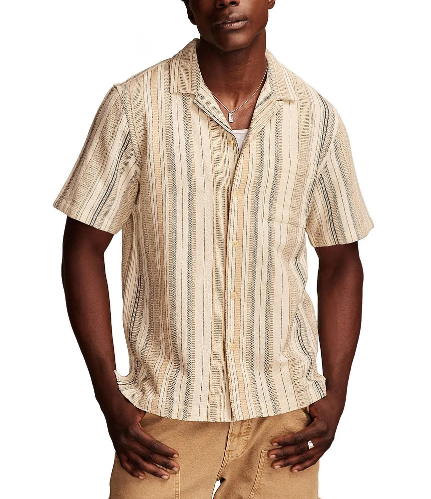 Lucky Brand Striped Short Sleeve Woven Shirt