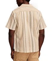 Lucky Brand Striped Short Sleeve Woven Shirt