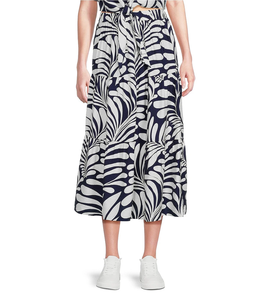 Lucy Paris Bloom A-Line Pull-On Coordinating Midi Skirt