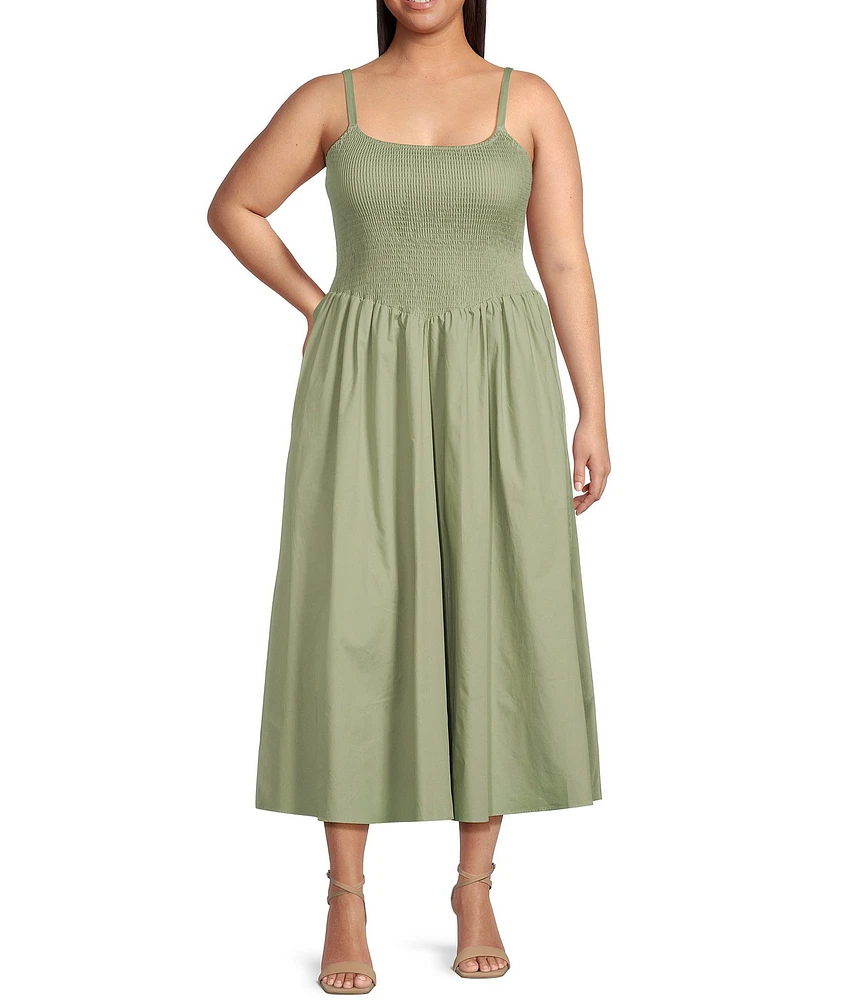 Lucy Paris Plus Hazel Smocked Long Dress