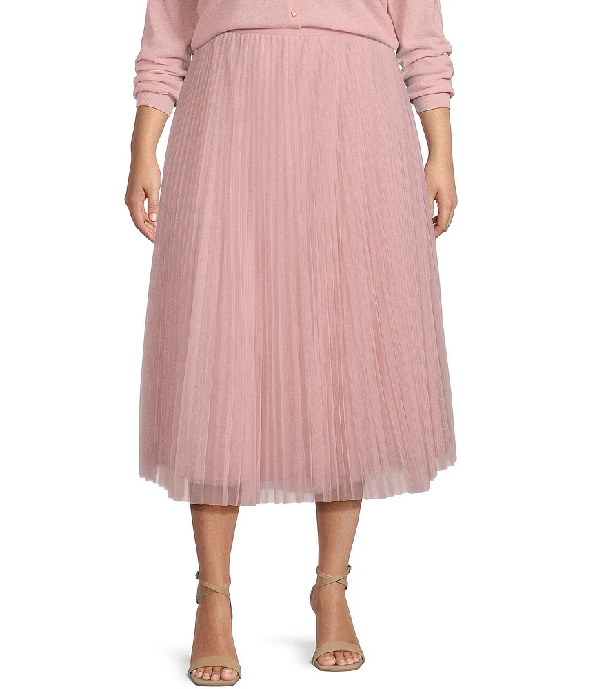 Lucy Paris Plus Sharlene Pleated Tulle Skirt