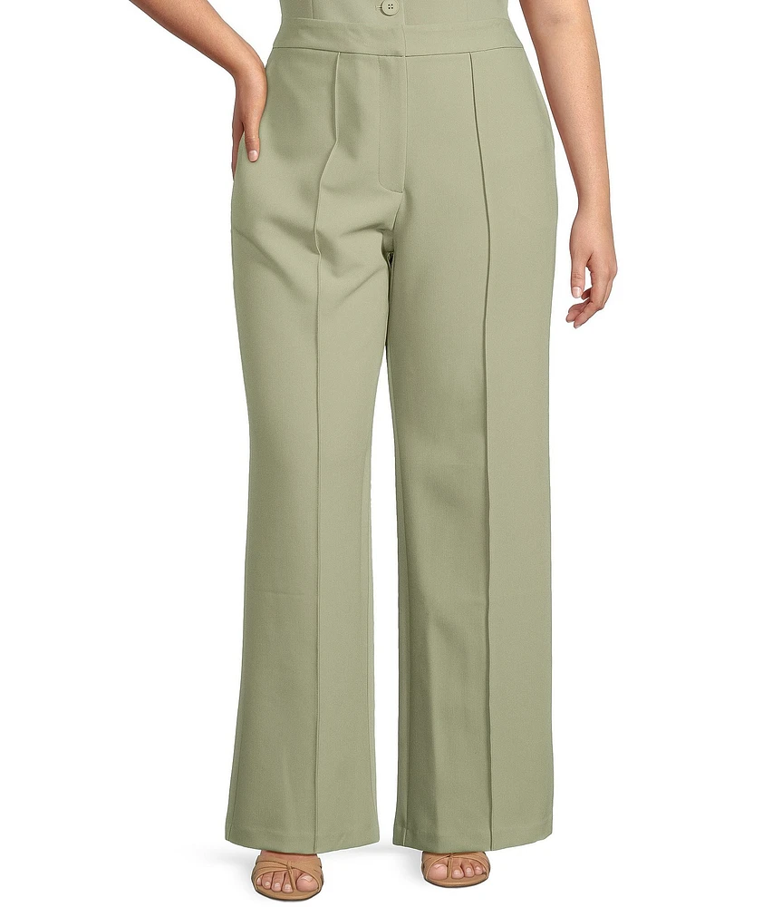 Lucy Paris Plus Size Tara Coordinating Pleated Ankle Pants