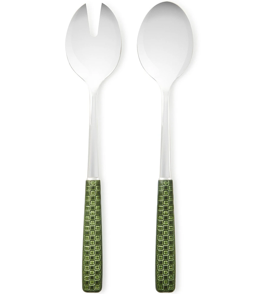 MacKenzie-Childs Everyday Stainless Steel Salad 2-Piece Serving Set