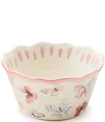 MacKenzie-Childs Butterfly Hill Stoneware Serving Bowl