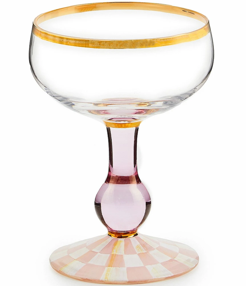 MacKenzie-Childs Check Coupe Glass