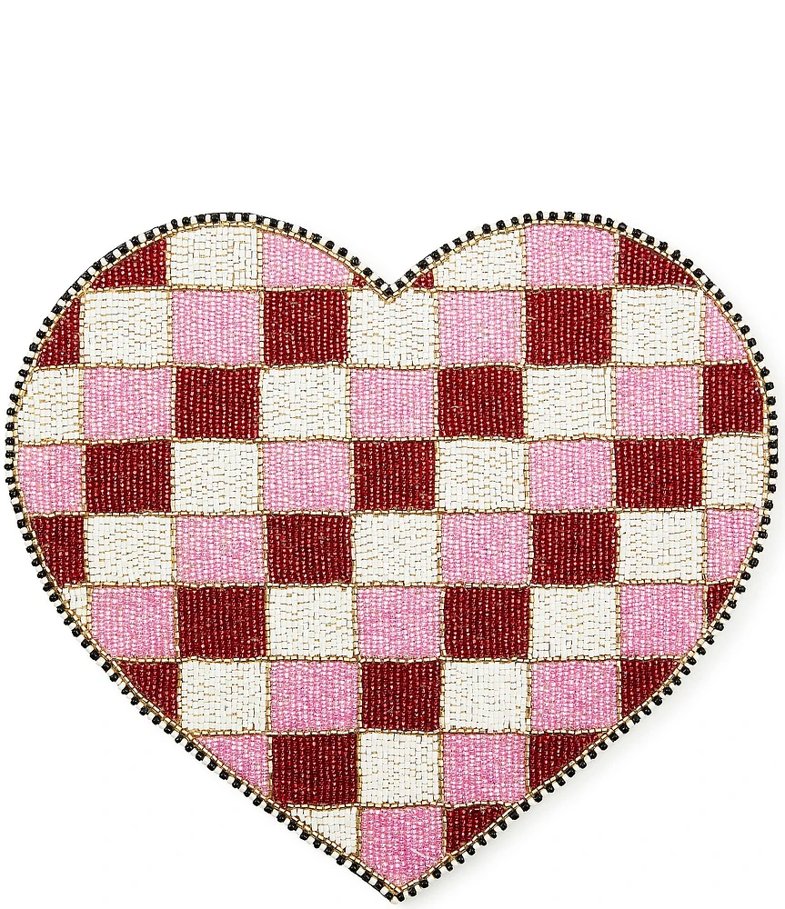 MacKenzie-Childs Check Heart Shaped Placemat