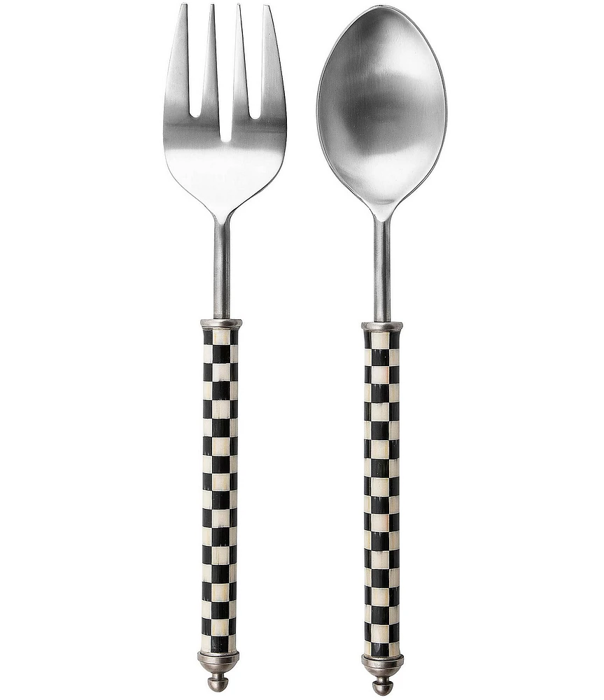 MacKenzie-Childs Check Supper Club Salad Serving Set