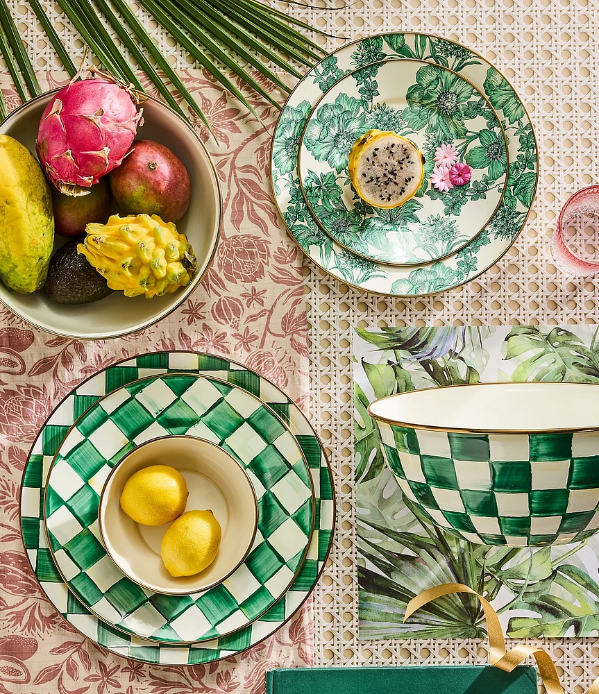 MacKenzie-Childs English Garden Enamel Salad/Dessert Plate