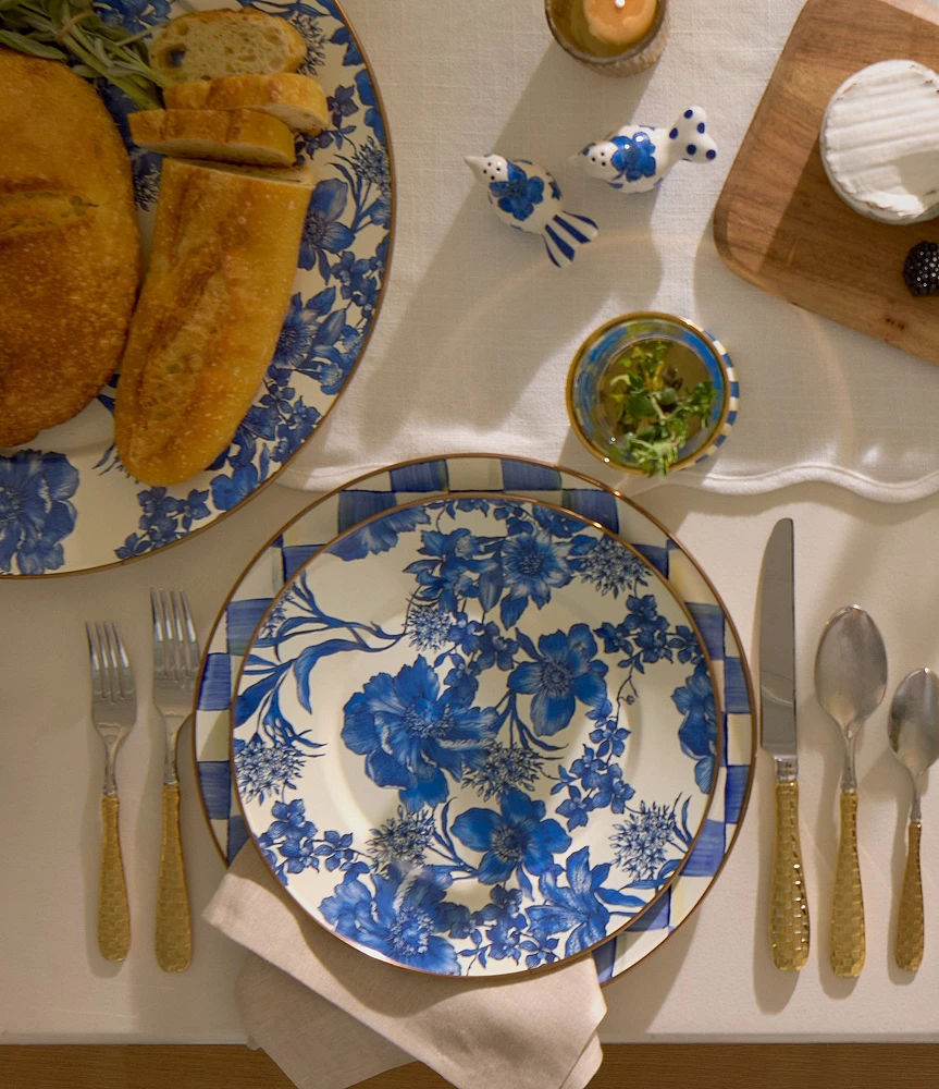 MacKenzie-Childs English Garden Enamel Salad/Dessert Plate