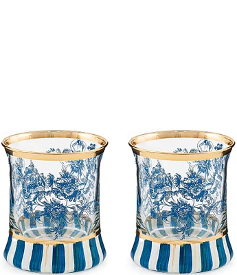MacKenzie-Childs English Garden Tumbler Glass, Set of 2