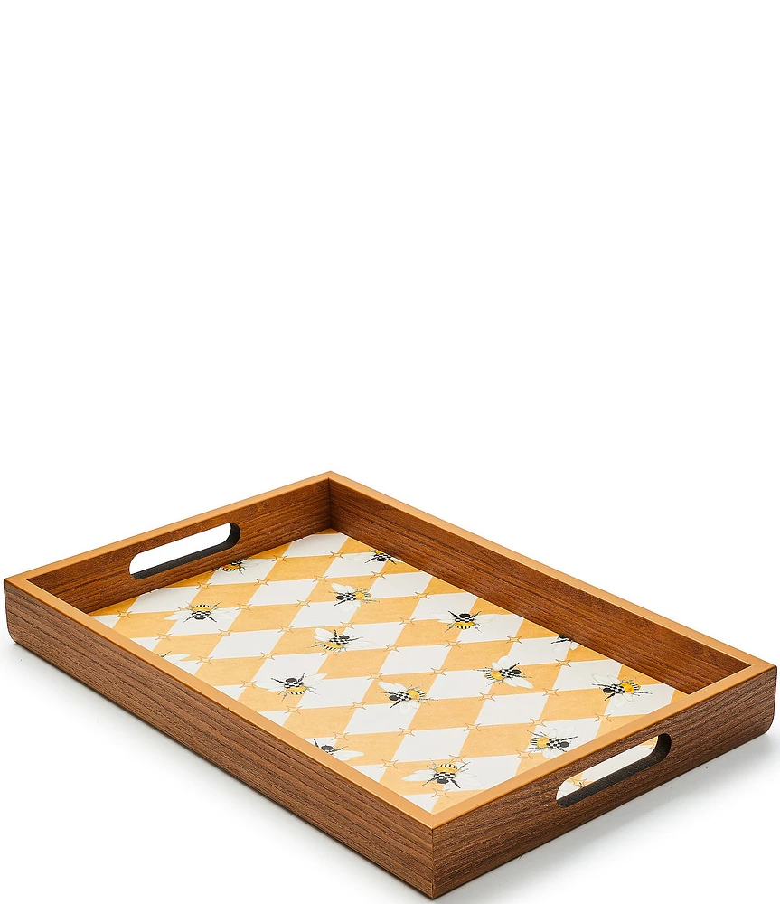 MacKenzie-Childs Queen Bee Wood Serving Tray with Handles