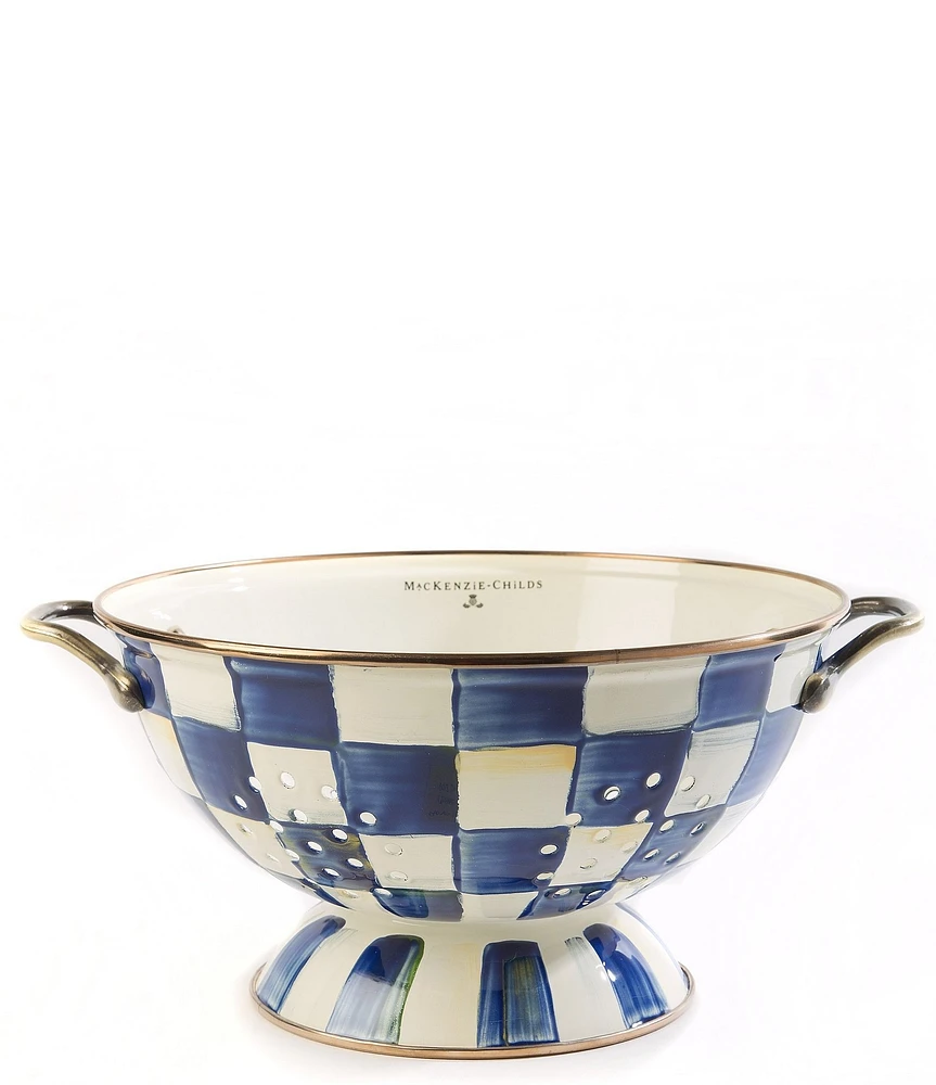 MacKenzie-Childs Check Enamel Colander