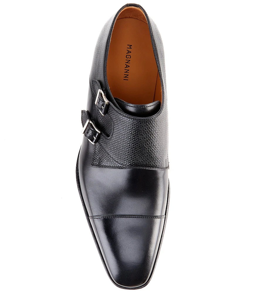 Magnanni Men's Jaden Double Monk Strap Dress Shoes