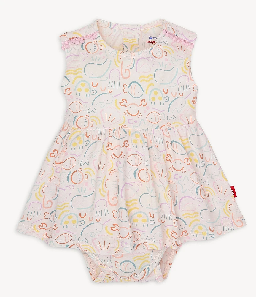 Magnetic Me Baby Girls So-Fish-Ticated Sleeveless Skirted Bodysuit Dress