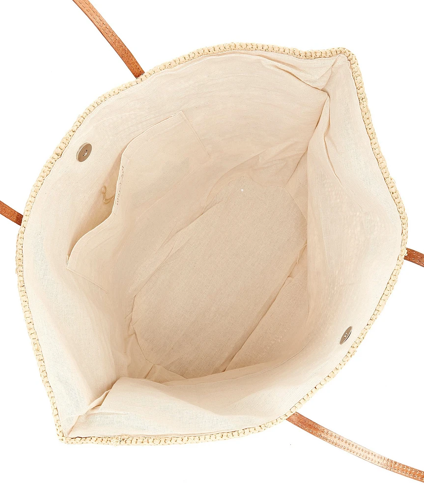 Mar Y Sol Mira Striped Straw Tote Bag