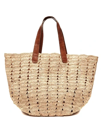 Mar Y Sol Paros Raffia Carryall Tote Bag