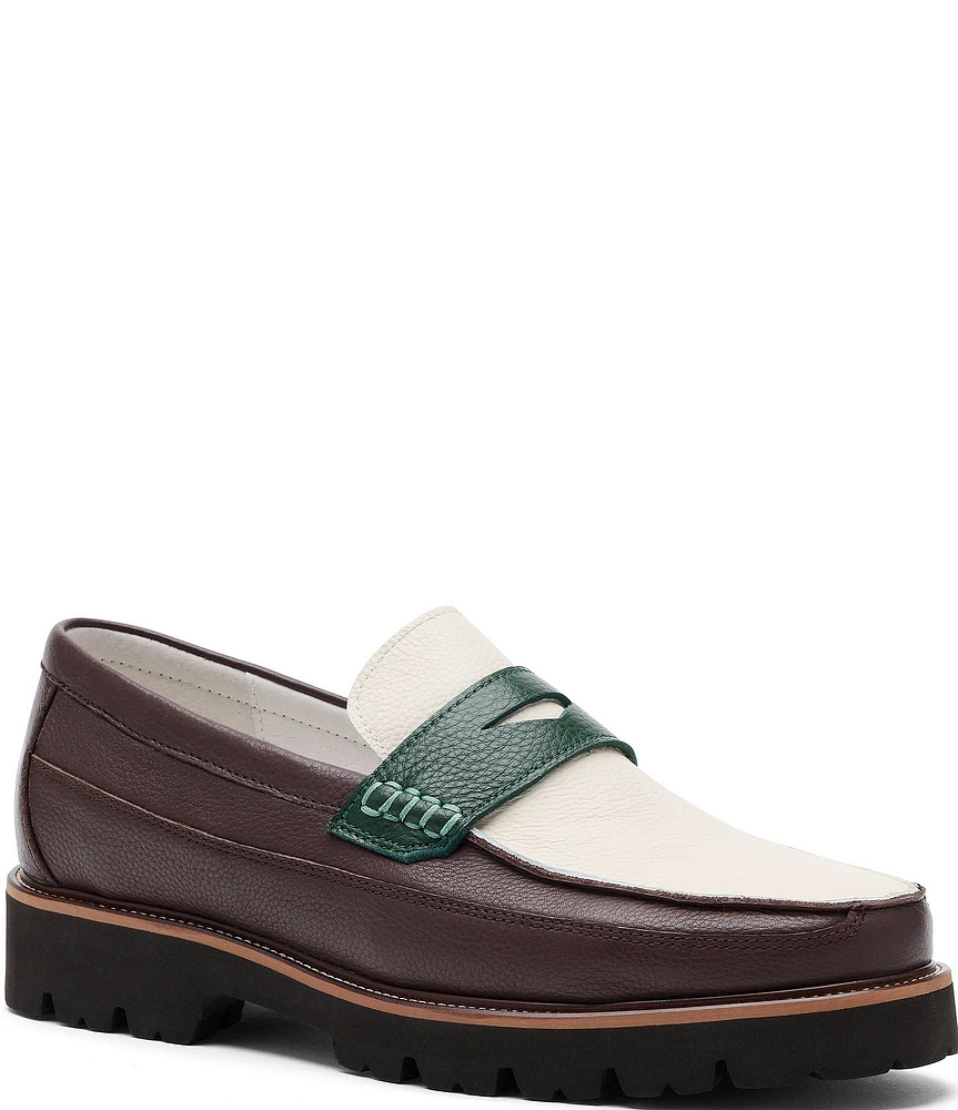 Marc Nolan Men's Adler Pebble Leather Penny Loafers