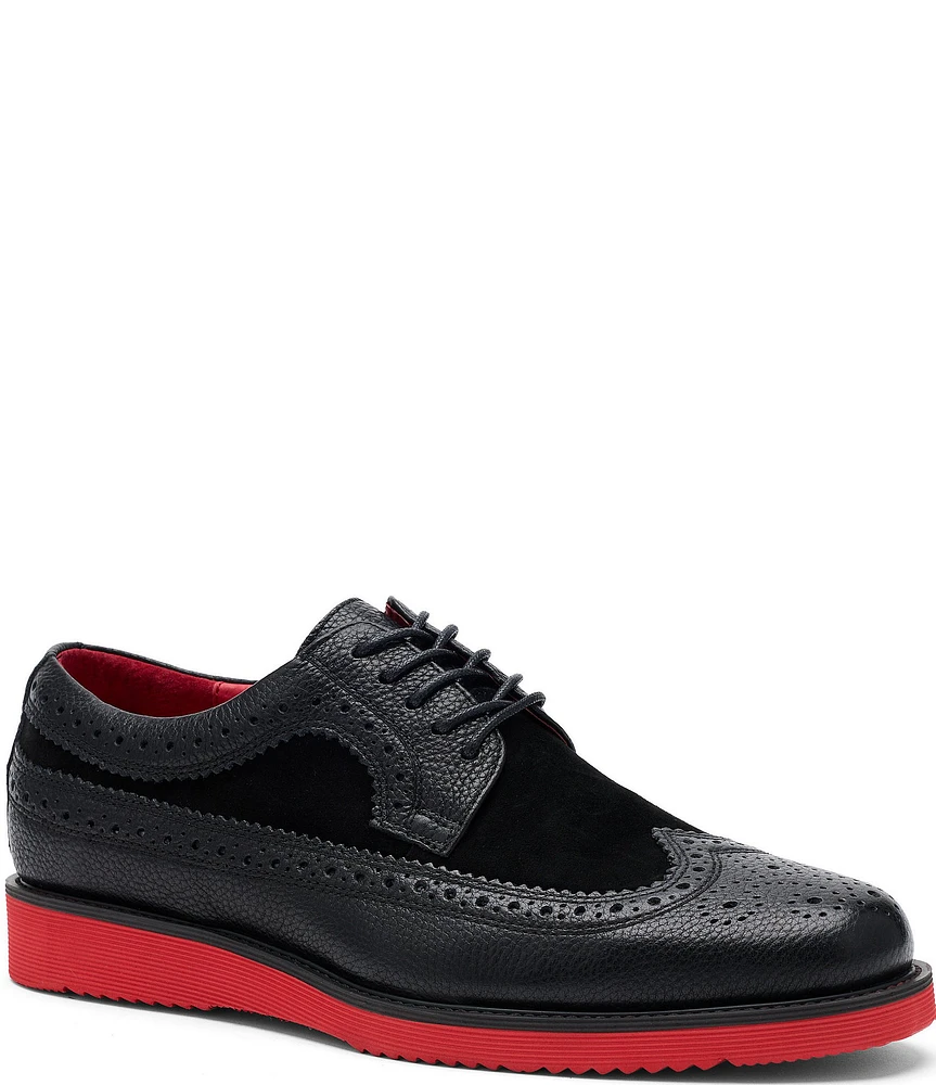 Marc Nolan Alexander Leather Suede Longwing Brogue Oxfords
