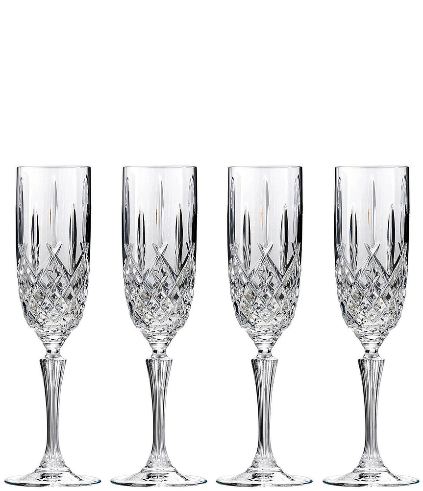 Marquis by Waterford Markham 4-Piece Traditional Crystal Flute Set