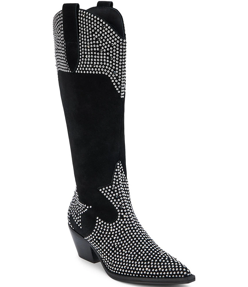 Matisse Dumplin Suede Rhinestone Embellished Western Tall Boots