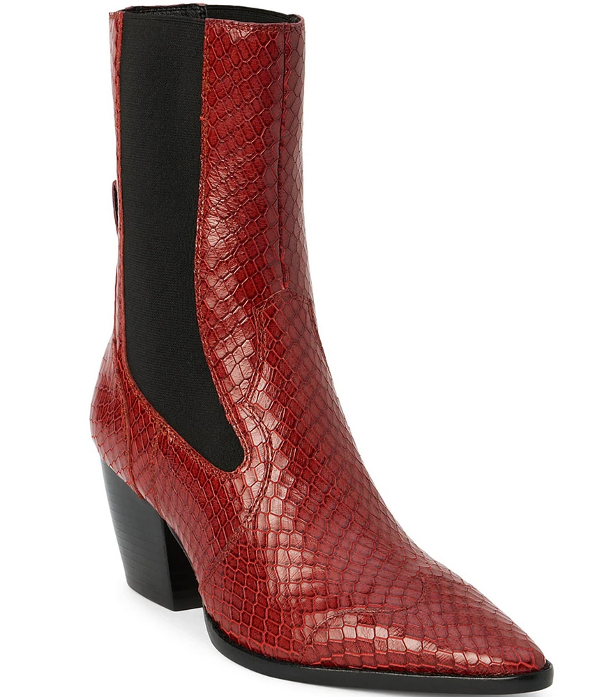 Matisse Keith Snake Embossed Leather Western Inspired Boots