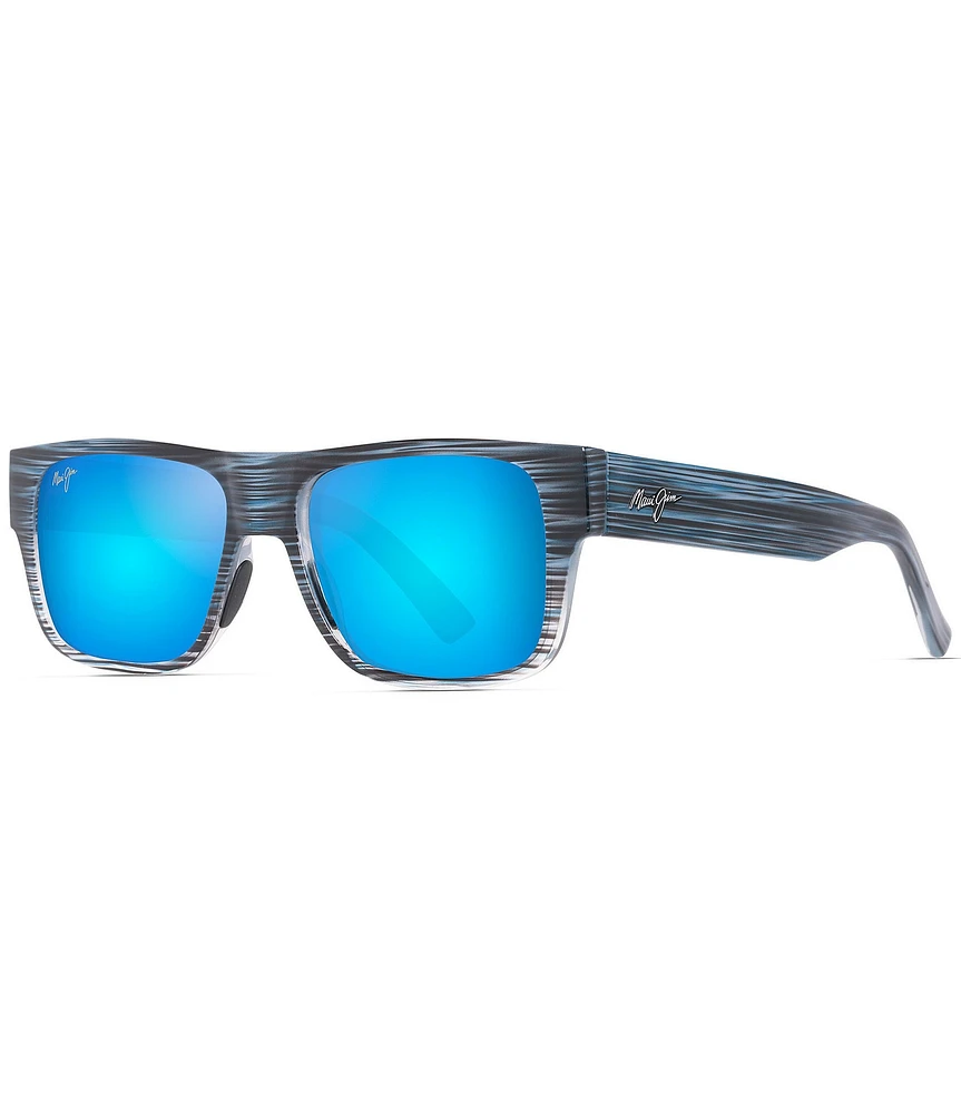 Maui Jim Unisex Keahi PolarizedPlus2® 56mm Mirrored Square Sunglasses