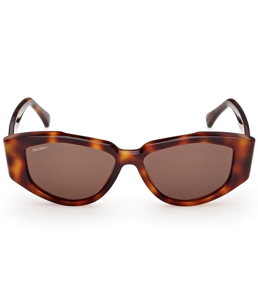 MaxMara Women's Lee 52mm Havana Round Sunglasses