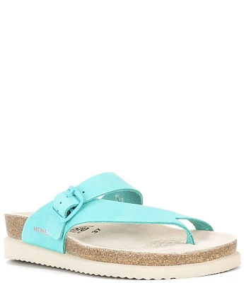 Mephisto Helen Buckle Detail Leather Casual Sandals