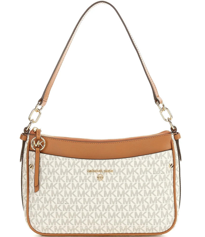 Michael Kors Jet Set Charm Contrast Trim Medium Zip Pochette Shoulder Bag