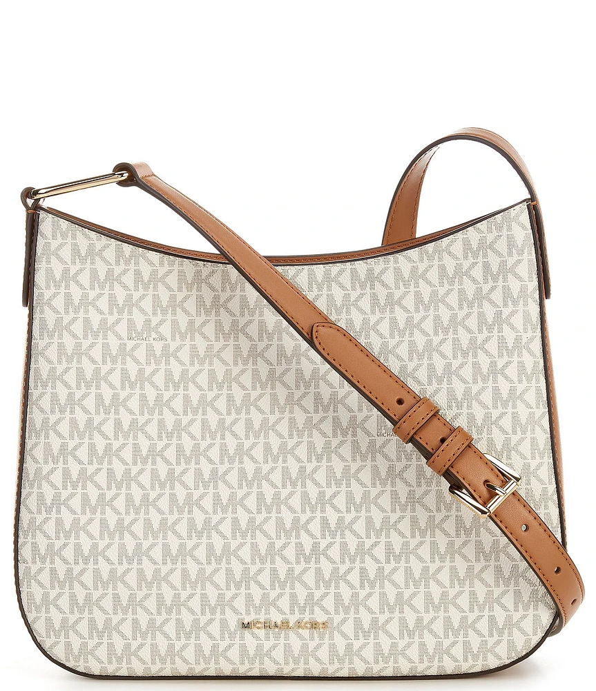 Michael Kors Kensington MK Signature Contrast Trim Large Crossbody Bag