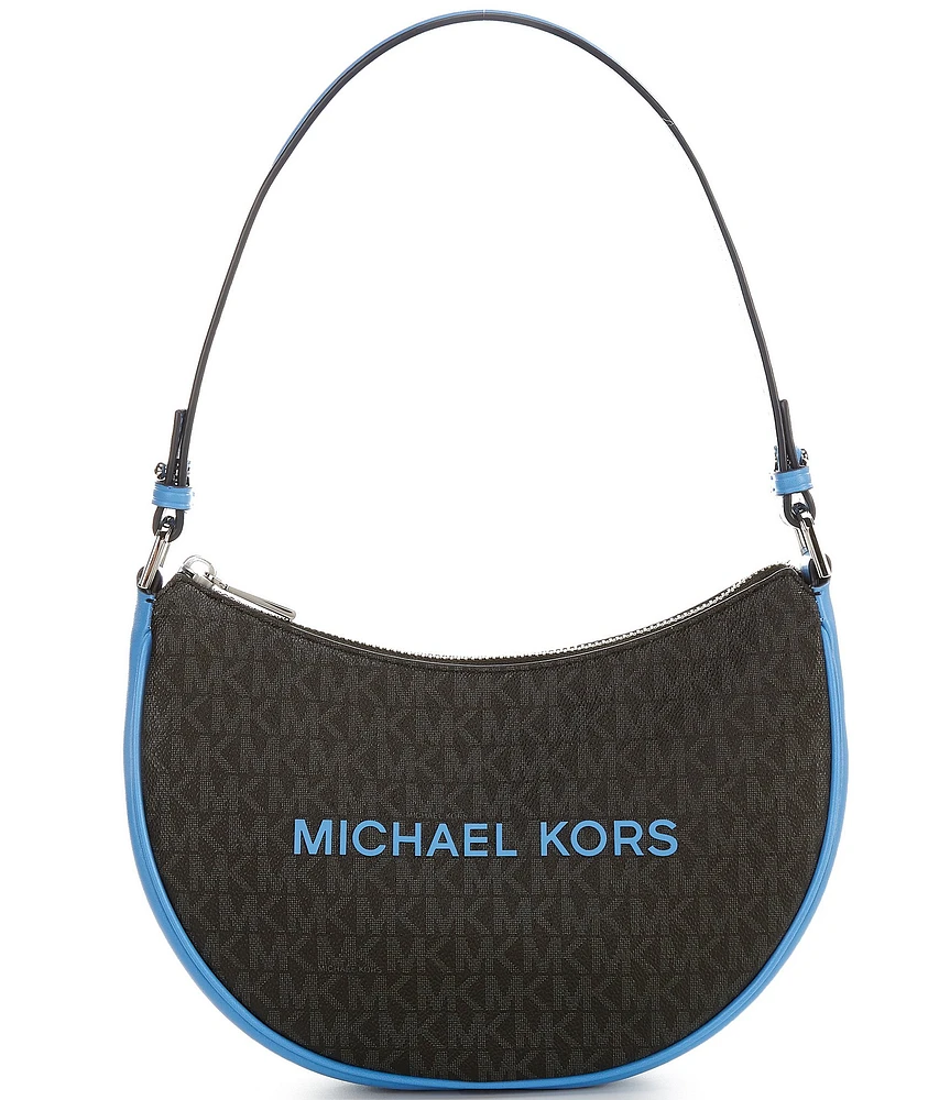 Michael Kors Small Convertible Contrast Trim Pouchette Shoulder Bag