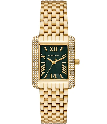 Michael Kors Women's Crystal Emery Three-Hand Stainless Steel Bracelet Watch