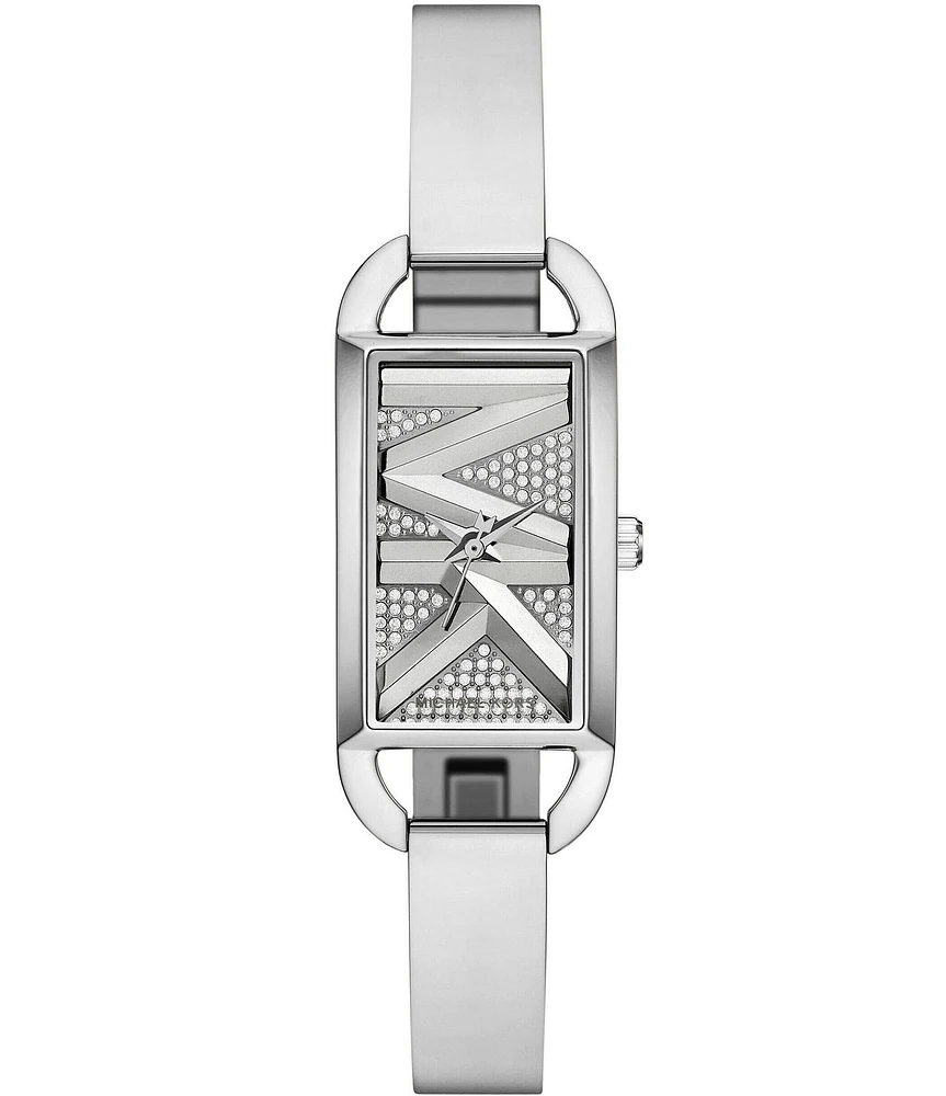 Michael Kors Women's MK Empire Crystal Three-Hand Stainless Steel Bracelet Watch