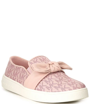 MICHAEL Michael Kors Girls' Jem Bow Logo Slip On Sneakers (Toddler)