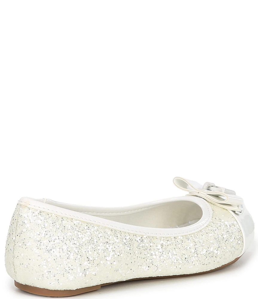 MICHAEL Michael Kors Girls' Kenya Glitter Padlock Hardware Bow Ballet Flats (Toddler)