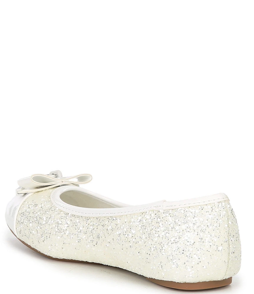 MICHAEL Michael Kors Girls' Kenya Glitter Padlock Hardware Bow Ballet Flats (Toddler)