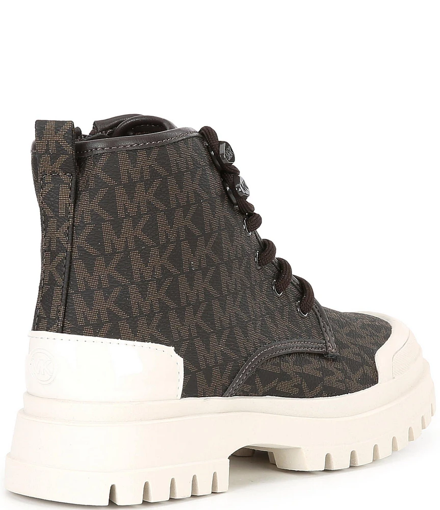 MICHAEL Michael Kors Girls' Payton Logo Lace Up Lug Sole Booties (Youth)
