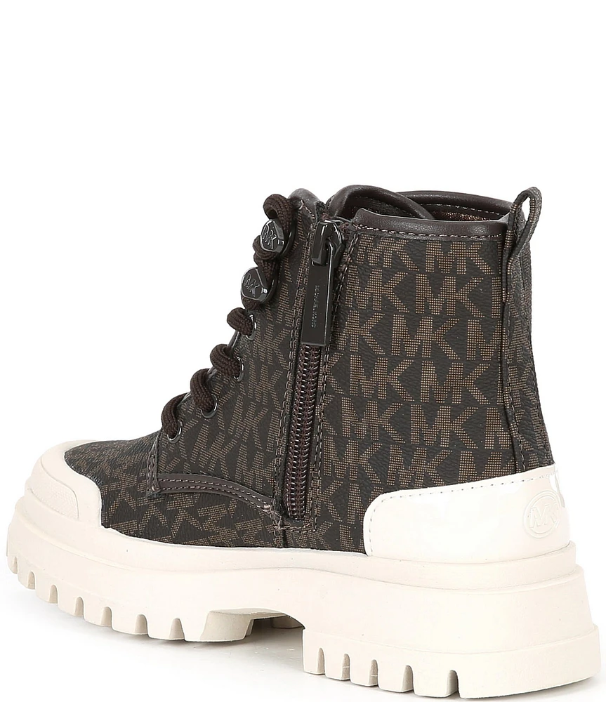 MICHAEL Michael Kors Girls' Payton Logo Lace Up Lug Sole Booties (Youth)