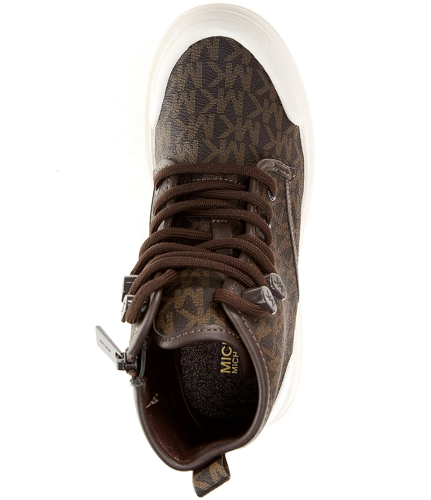 MICHAEL Michael Kors Girls' Payton Logo Lace Up Lug Sole Booties (Youth)