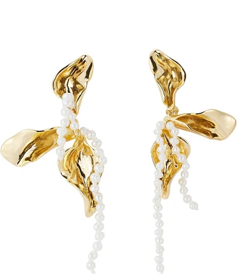 Mignonne Gavigan Rosalia Freshwater Pearl Molten Drop Earrings