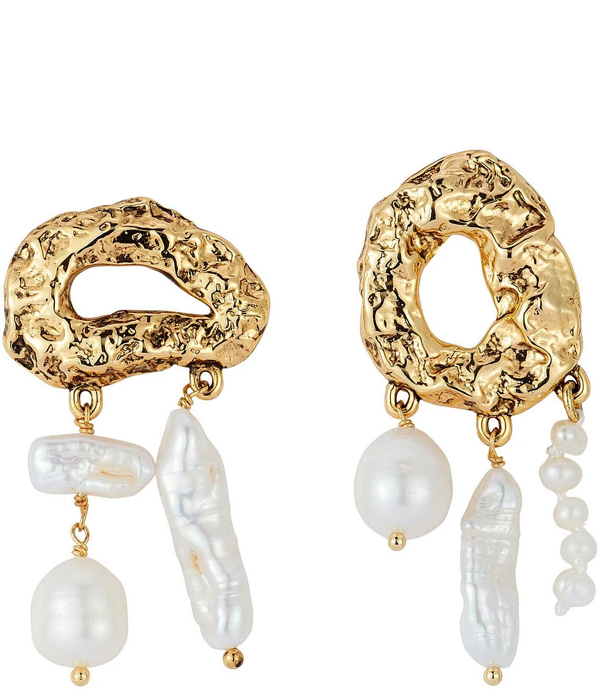 Mignonne Gavigan Silvia Freshwater Pearl Molten Chandelier Earrings