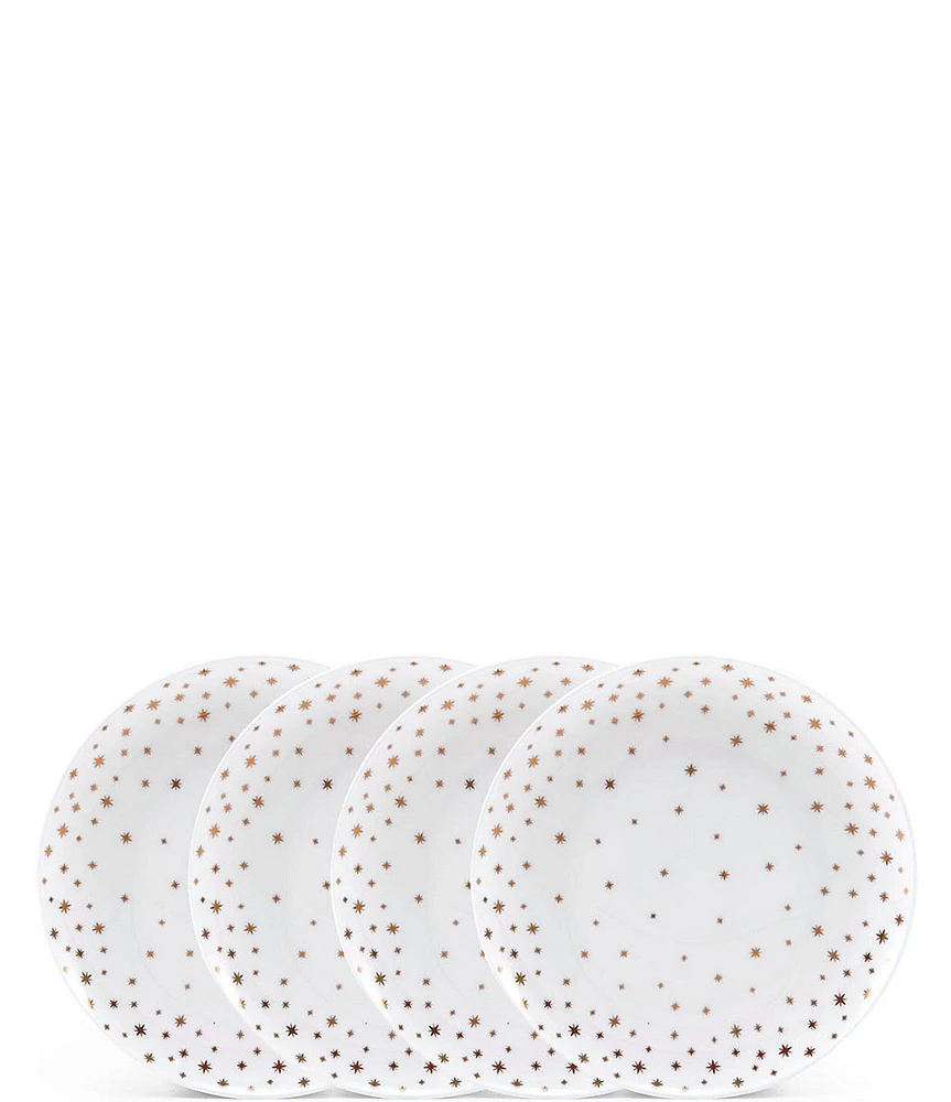 Mikasa Millie Gold Star Pattern Salad Plates, Set Of 4