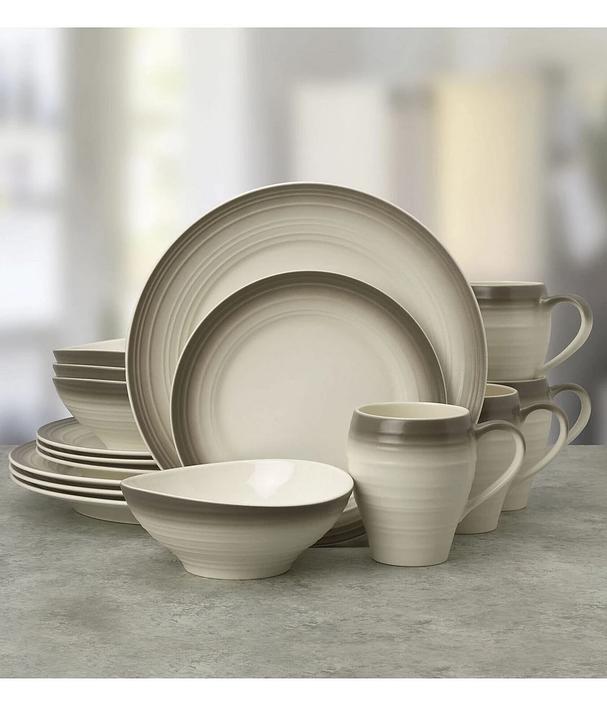 Mikasa Swirl 16-Piece Ombre Dinnerware Set