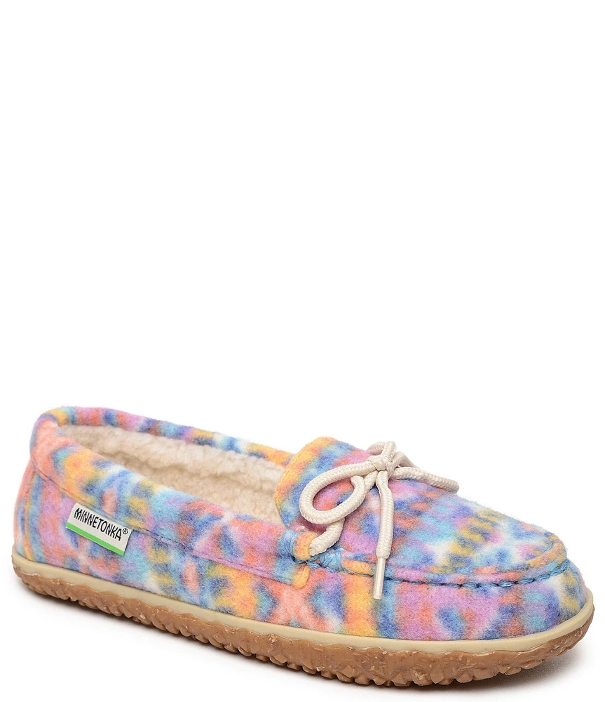 Minnetonka Eco Oak Bow Detail Printed Moccasins