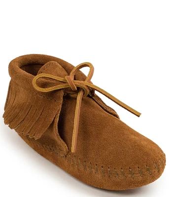 Minnetonka Kids' Suede Fringe Softsole Boots (Infant)