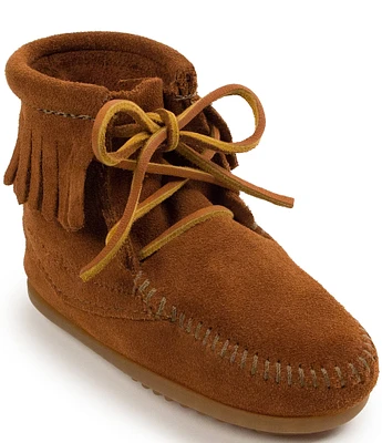 Minnetonka Kids' Suede Fringe Detail Tramper Boots (Youth)