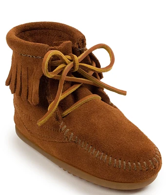 Minnetonka Kids' Suede Fringe Detail Tramper Boots (Toddler)